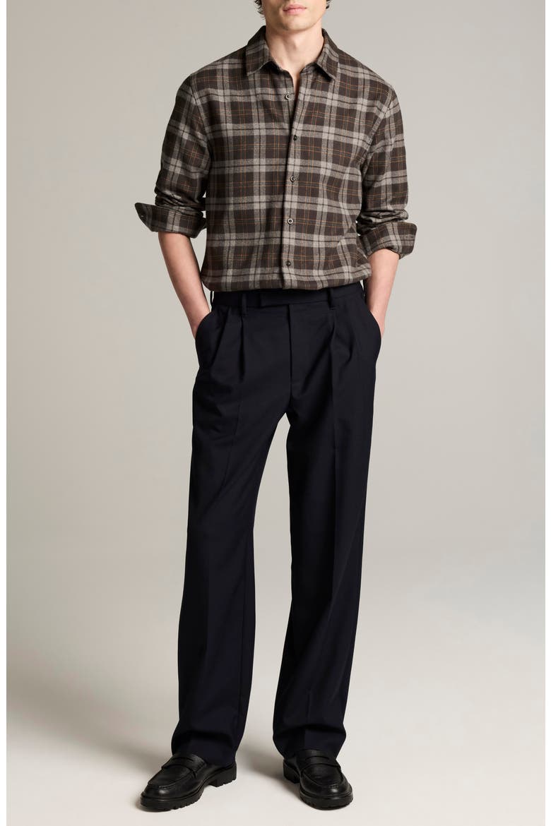 Tom Plaid Button-Up Shirt, Alternate, color, ARABICA COMBO