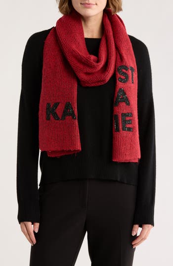 Karl Lagerfeld Paris C'est La Vie Scarf In Red