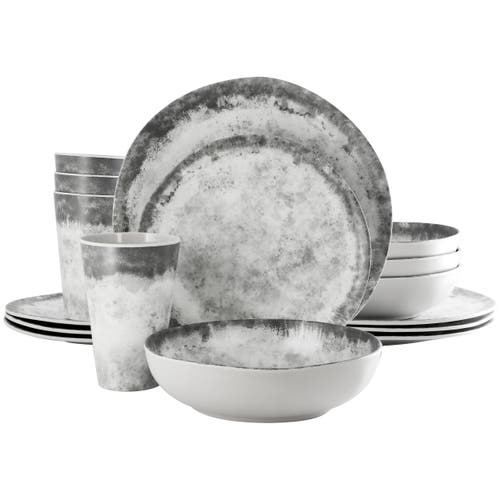 Gibson Elite Organic Decal 16 Piece Melamine Dinnerware Set In Multi