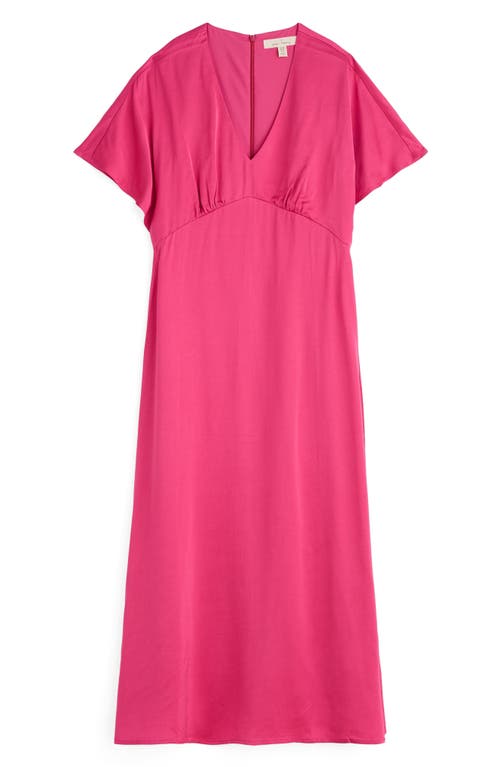 Shop Seasalt Cornwall Evenglow Dolman Sleeve Satin Dress In Tulip