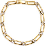 Luv AJ The Two-Tone Pavé Chain Bracelet