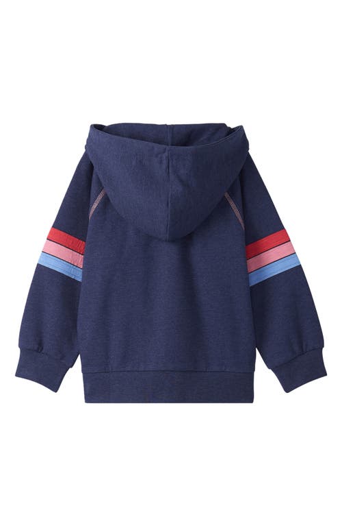 Hatley Kids' Patriot Zip Front Cotton Blend Hoodie In Blue