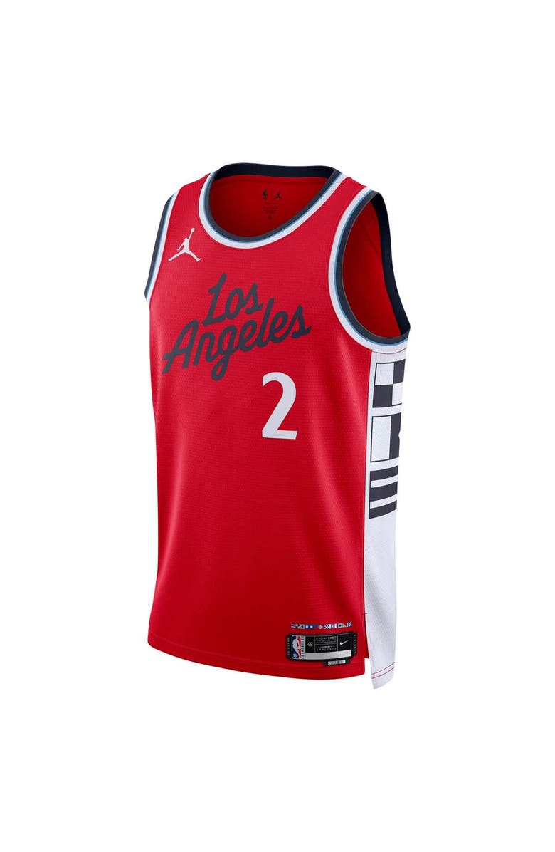 Jordan Brand Unisex Jordan Brand Kawhi Leonard Red LA Clippers 2024/25 Swingman Jersey - Statement Edition, Alternate, color, Red