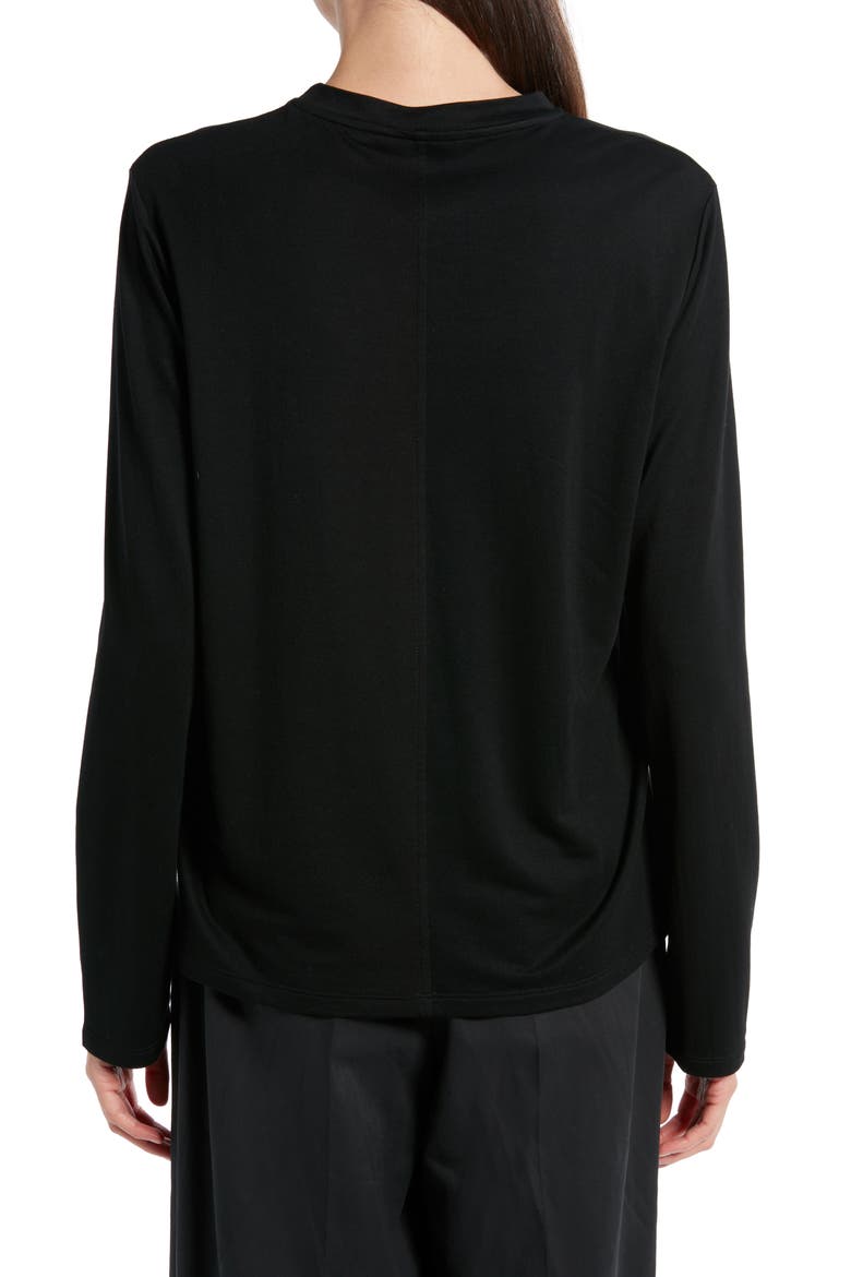 Sherman Long Sleeve Light Jersey Top, Alternate, color, BLACK
