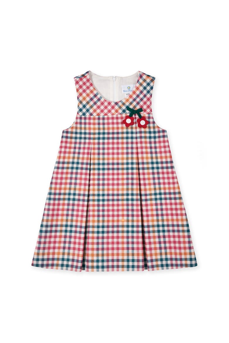 Plaid Jumper with Flowers, Main, color, Multicolor Plaid