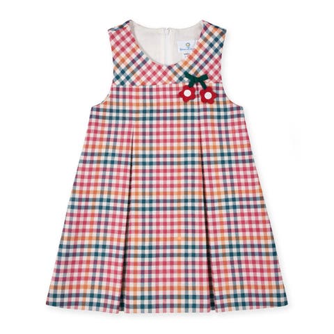 Plaid Jumper with Flowers