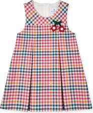 Florence Eiseman Plaid Jumper with Flowers
