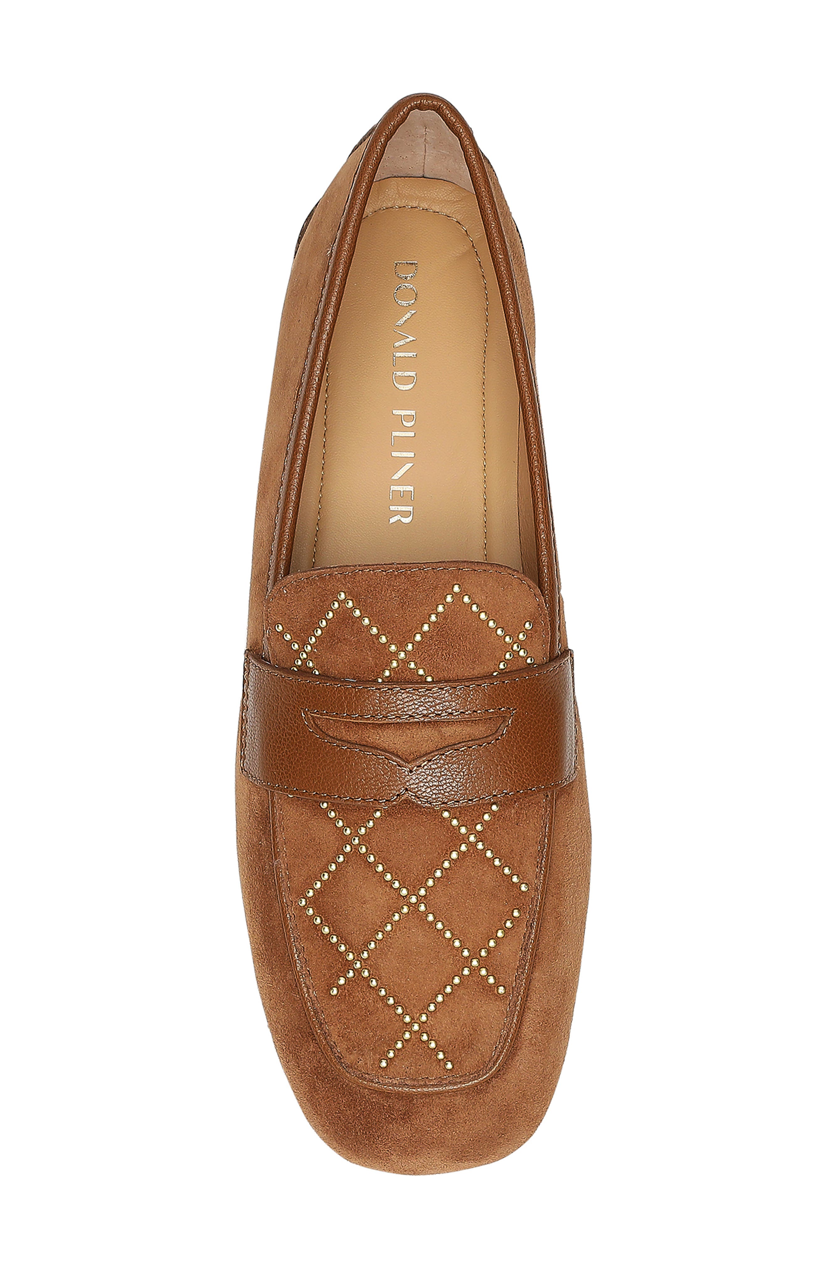 Bel Studded Loafer, Alternate, color, SADDLE