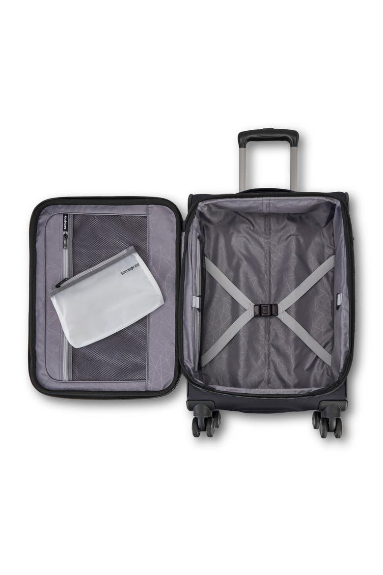 Ascella 4 Softside Expandable 20" Carry On Spinner Luggage, Alternate, color, Black