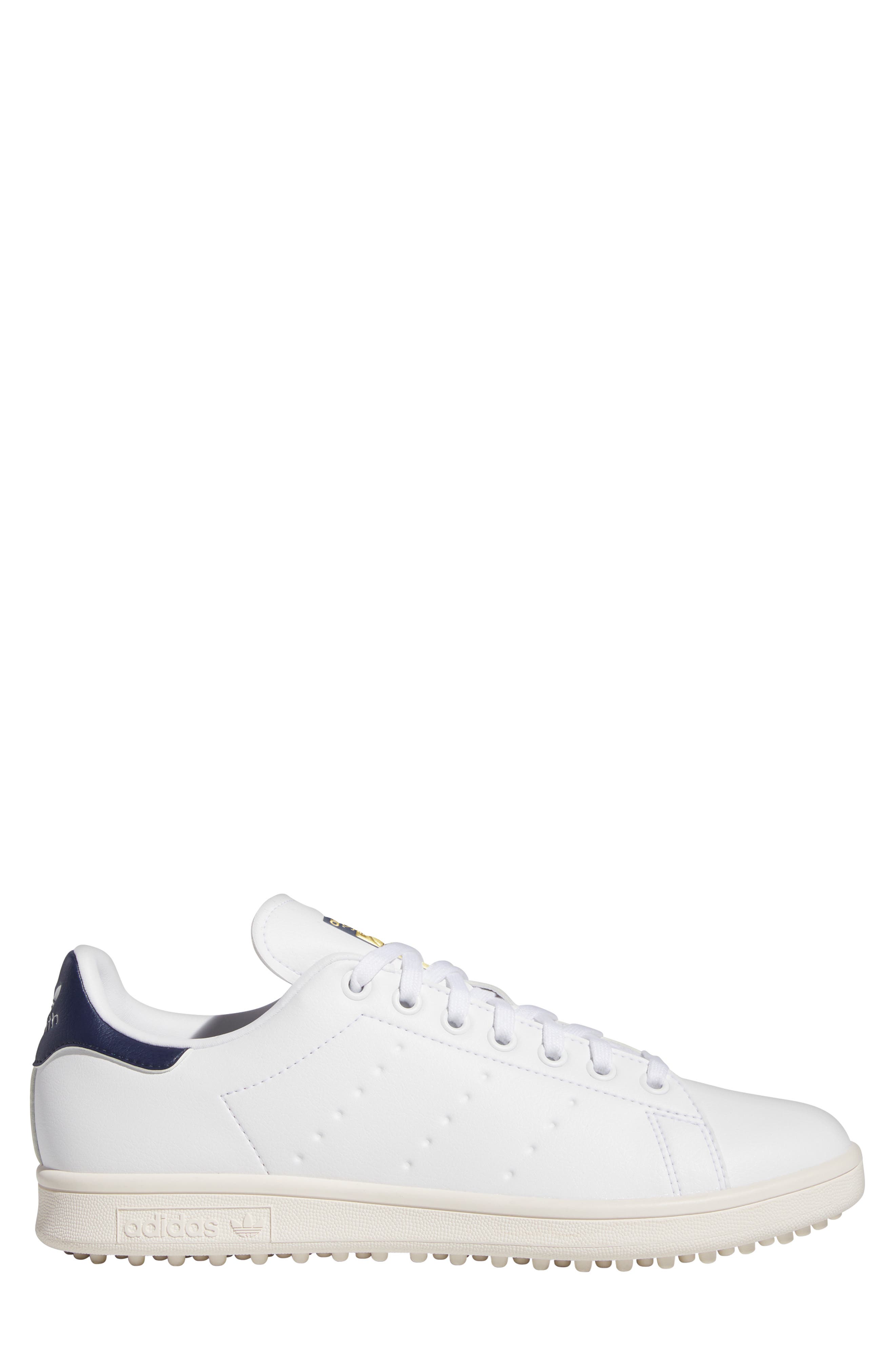 adidas Golf Gender Inclusive Stan Smith Spikeless Golf Shoe, Alternate, color, White/ Collegiate Navy/ White