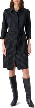 Akris punto Broken Check Twill Shirtdress