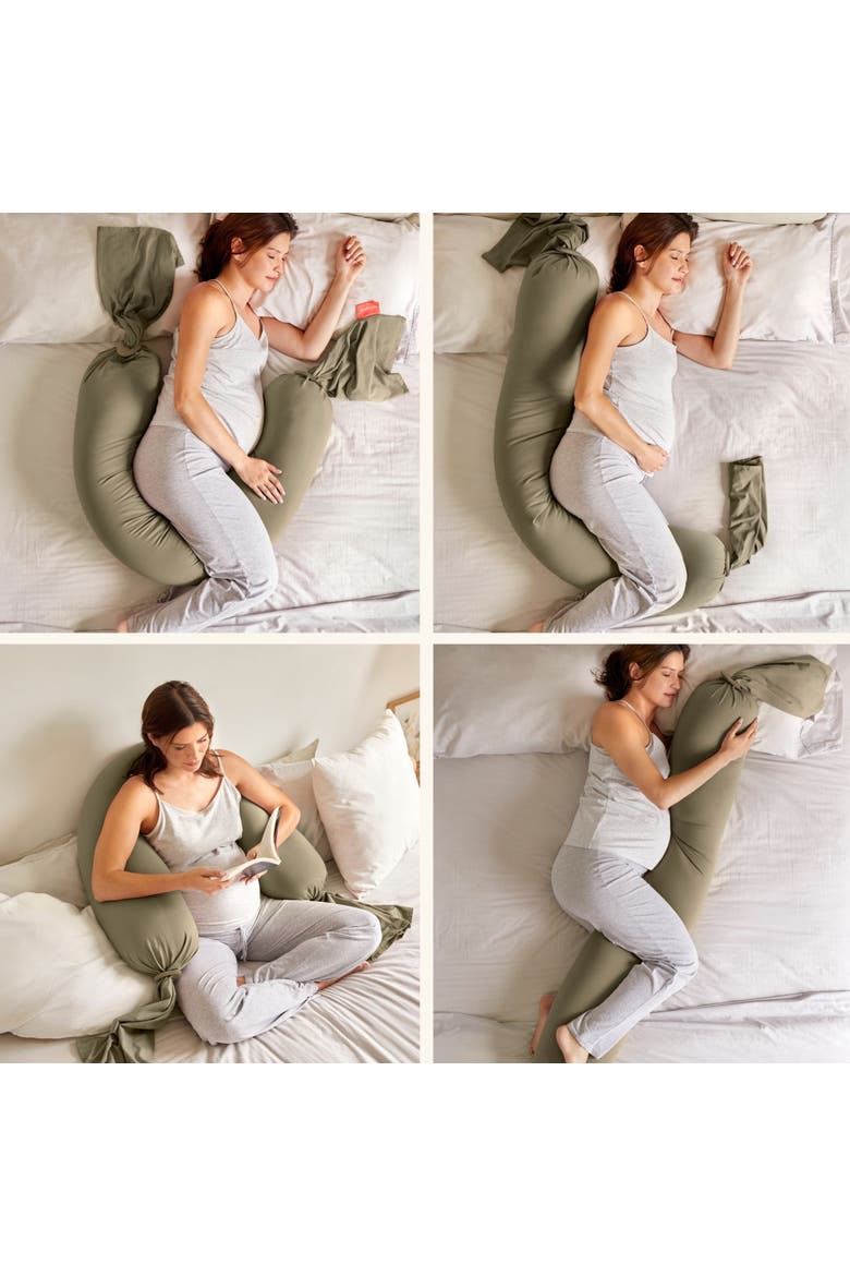 Pregnancy Pillow, Alternate, color, Dusty Olive