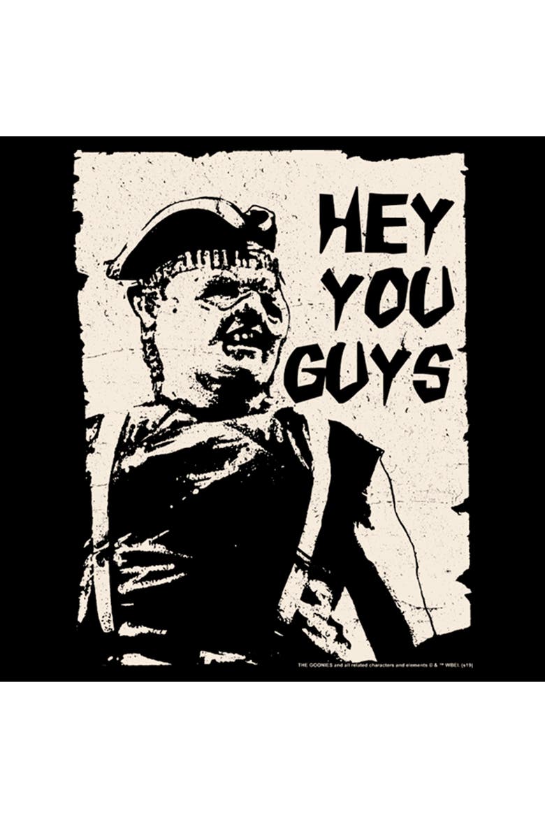 Men's The Goonies Sloth Hey You Guys Graphic T-Shirt, Alternate, color, Black