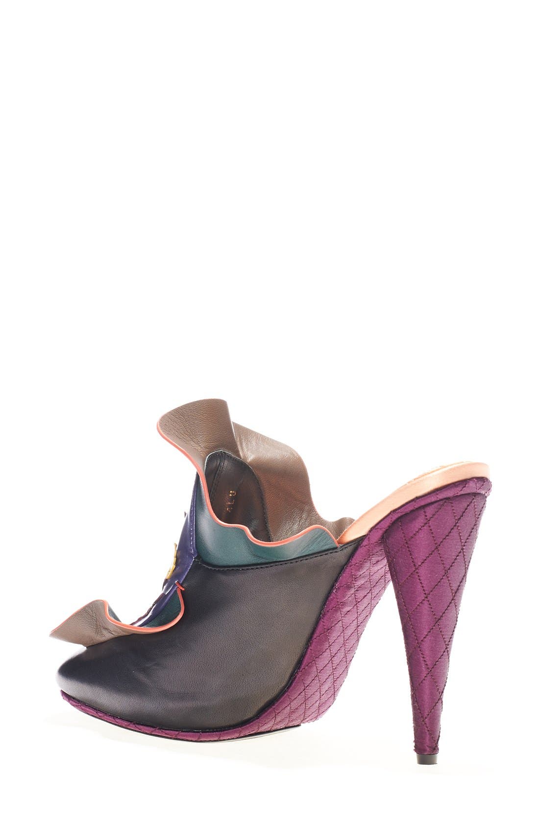 Fendi 'Embroidered Waves' Mule, Alternate, color, 