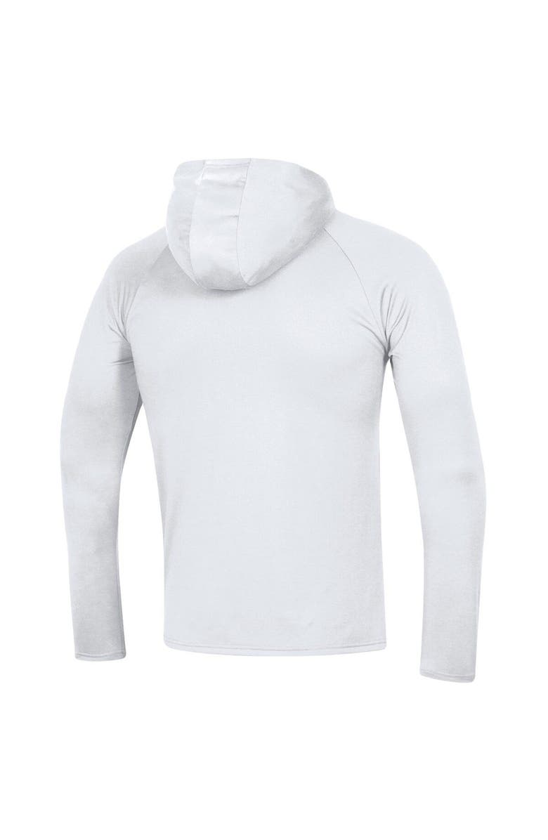 Under Armour Men's Under Armour White Maryland Terrapins School Logo Raglan Long Sleeve Hoodie Performance T-Shirt, Alternate, color,