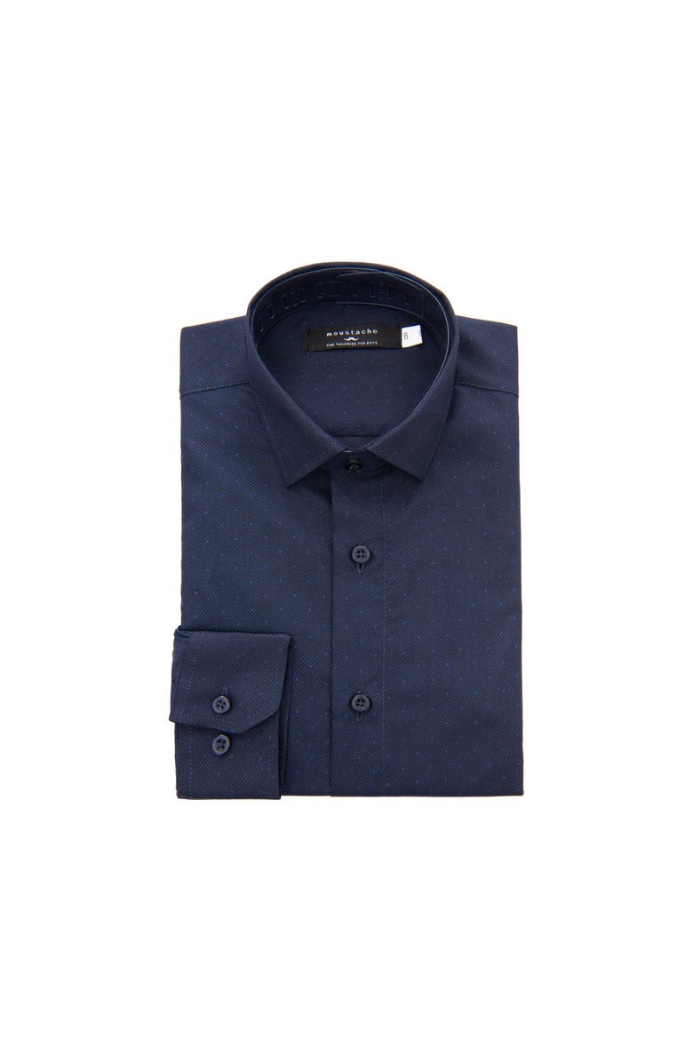 MOUSTACHE Printed Dress Shirt, Main, color, Navy