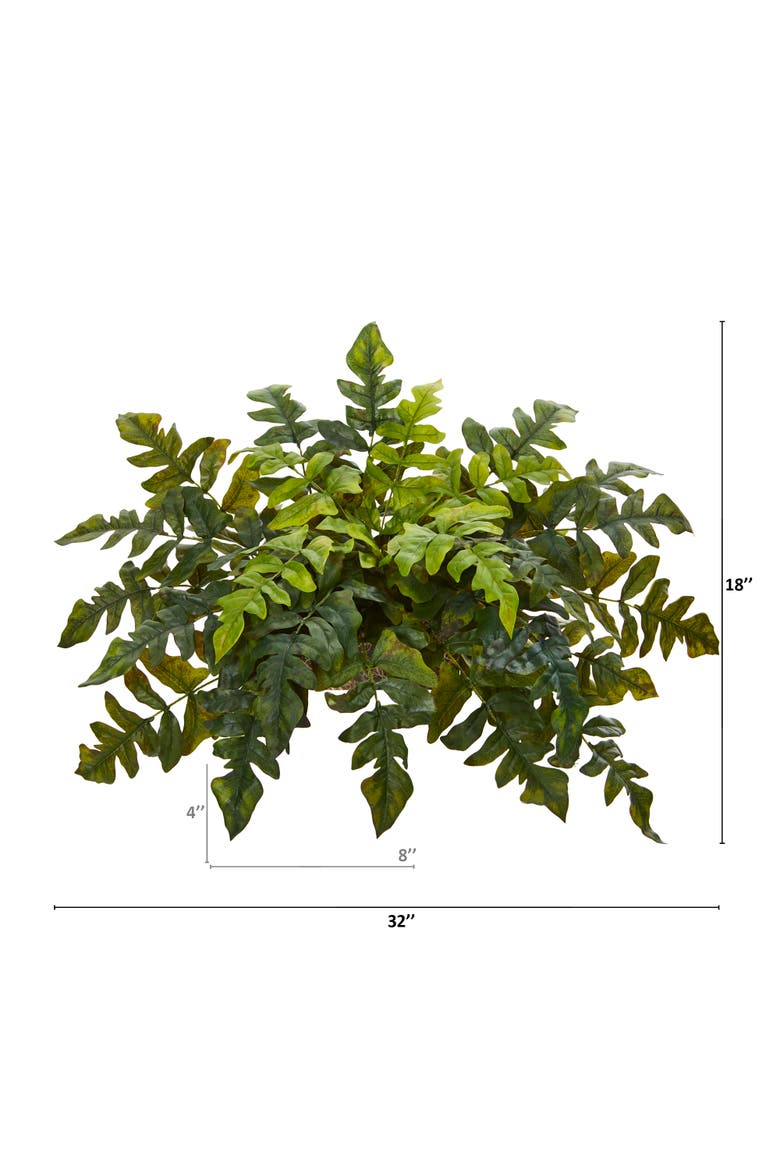 32-in Holly Fern Artificial Ledge Plant, Alternate, color, Green