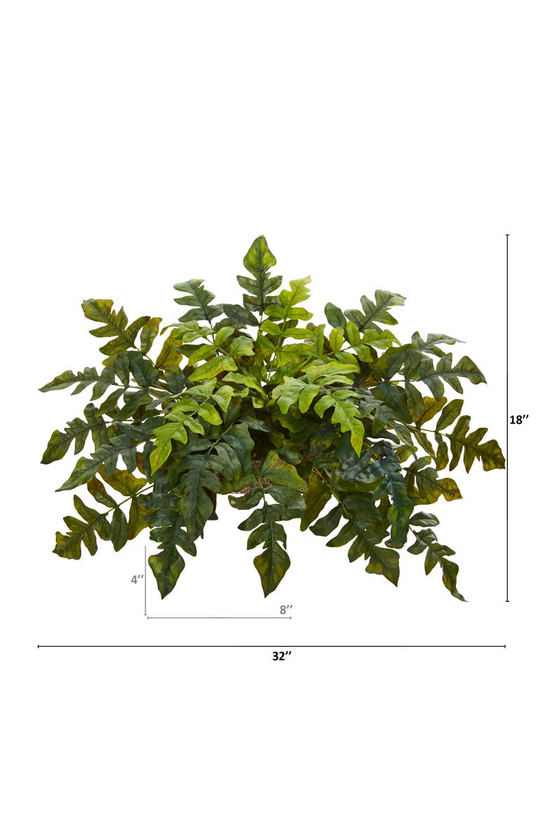 NEARLY NATURAL 32-in Holly Fern Artificial Ledge Plant, Alternate, color, Green