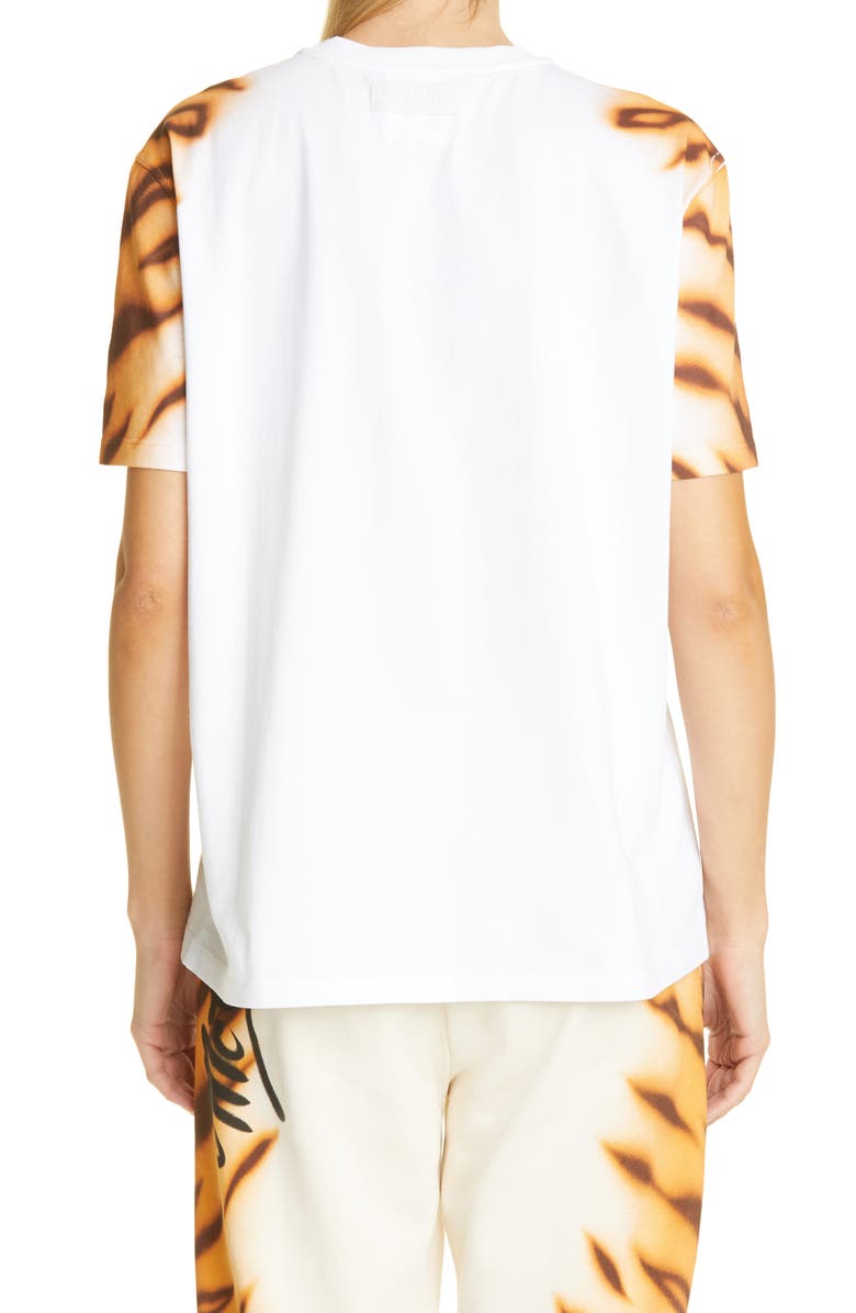 Stella McCartney Tiger Print Logo Cotton Graphic Tee, Alternate, color, 