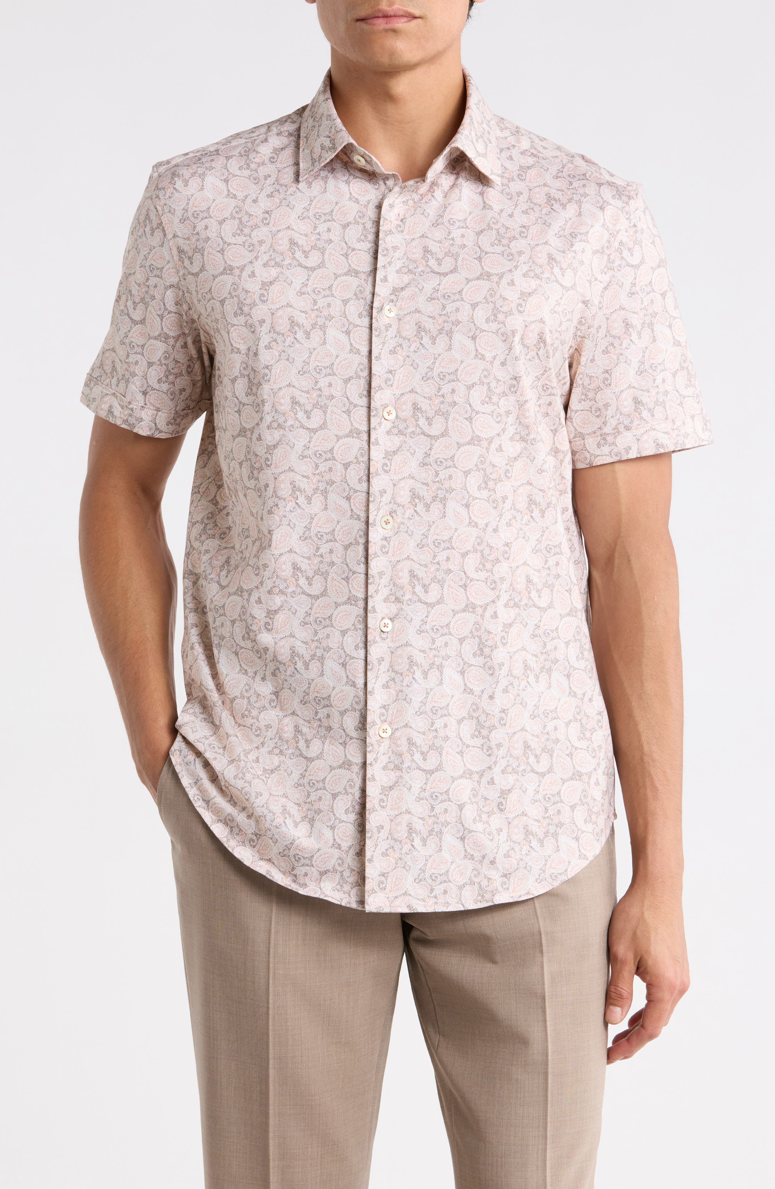 Bugatchi Short Sleeve Button Up Shirt