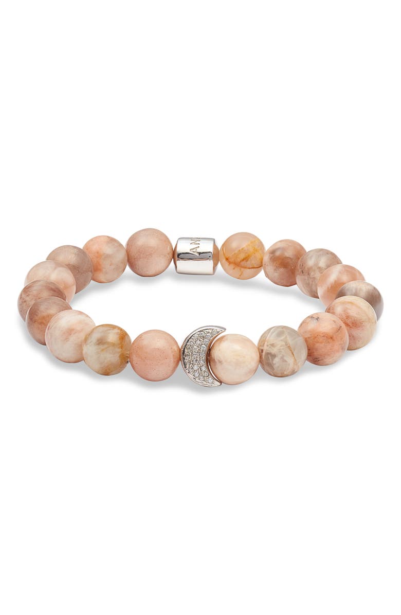 Anzie Bohéme Moon Beaded Bracelet, Main, color,
