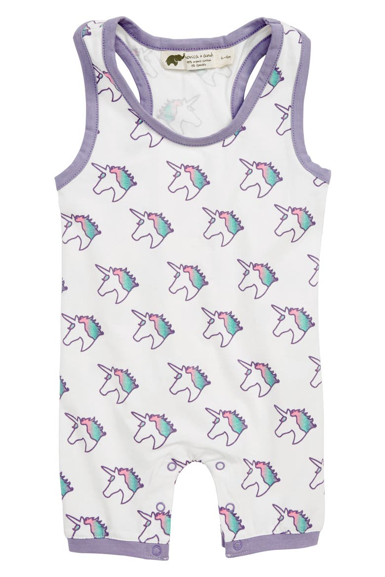 Stretch Organic Cotton Racerback Shortall, Main, color, LITTLE MAGIC