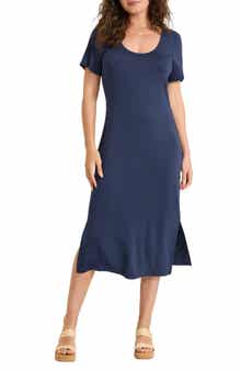 Drapey Ponte Midi Dress