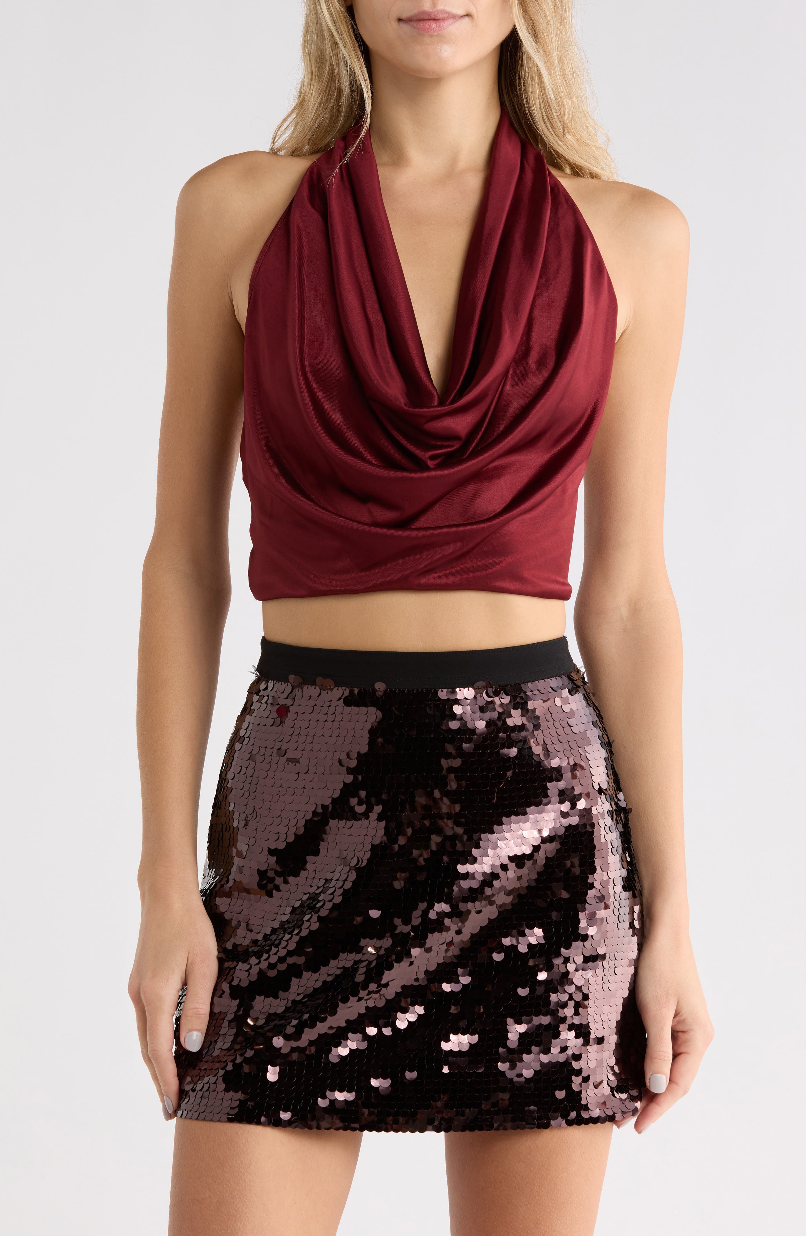 Ayanna Cowl Neck Halter Top