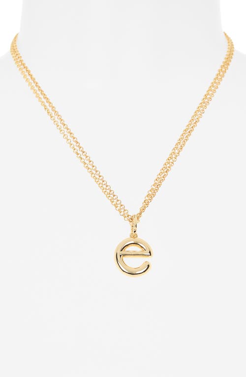 Leith Lowercase Initial Bubble Pendant Necklace In Gold
