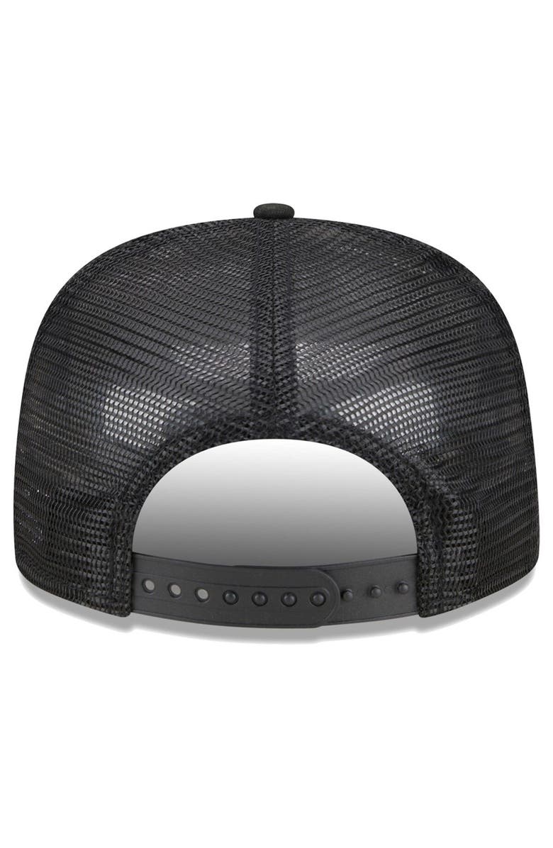 New Era Men's New Era Black San Francisco Giants Street Team A-Frame Trucker 9FIFTY Snapback Hat, Alternate, color, Black