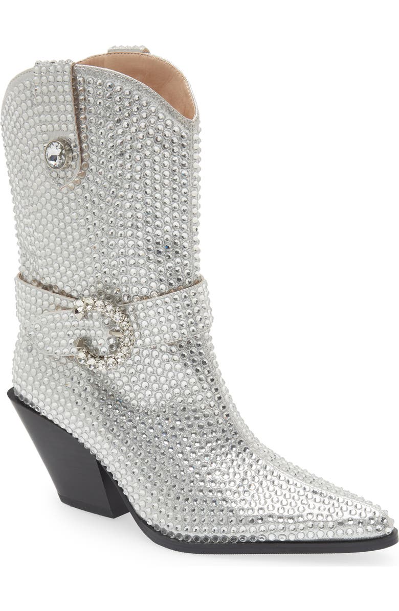 AZALEA WANG Federica Crystal Western Boot, Main, color,