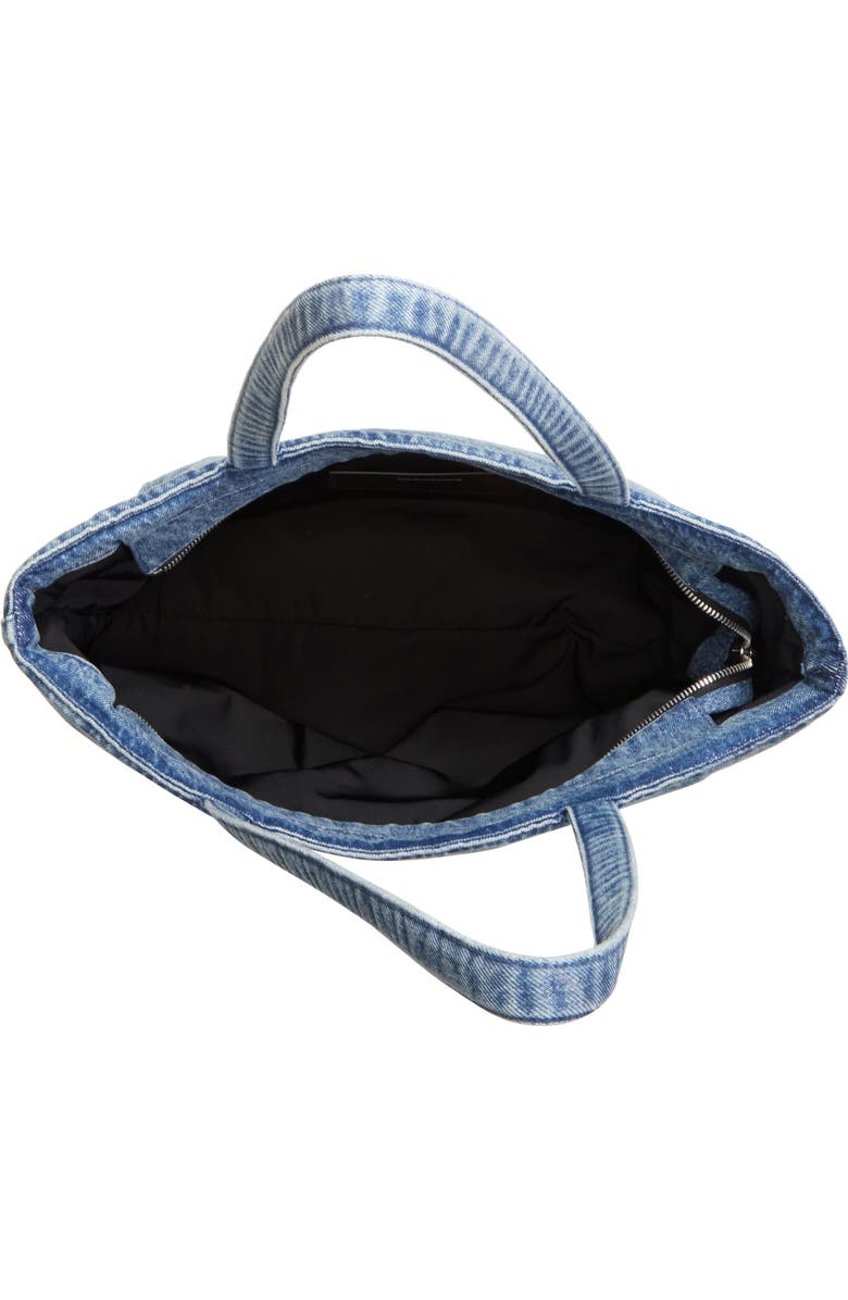Alexander Wang Medium Punch Denim Tote, Alternate, color, Vintage Medium Indigo