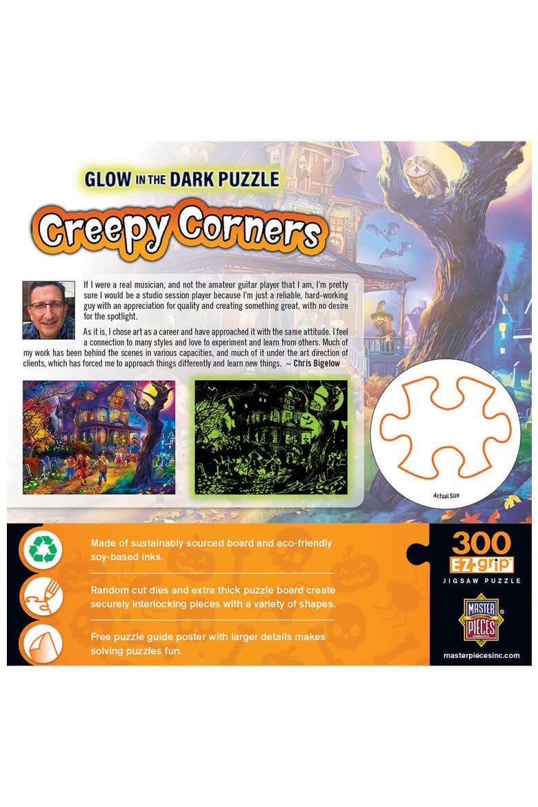 Creepy Corners 300 Piece Glow Puzzle, Alternate, color, Multicolor