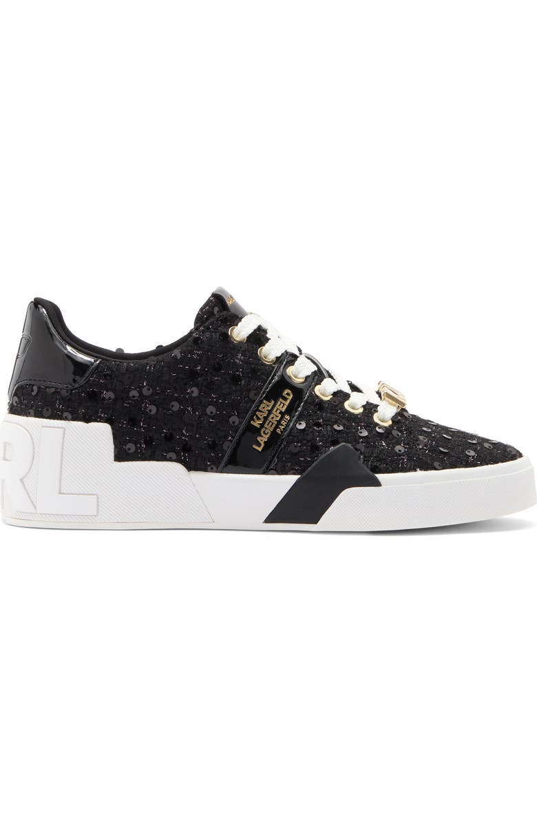 KARL LAGERFELD PARIS Mablyn Lace-Up Sneaker, Alternate, color, Black