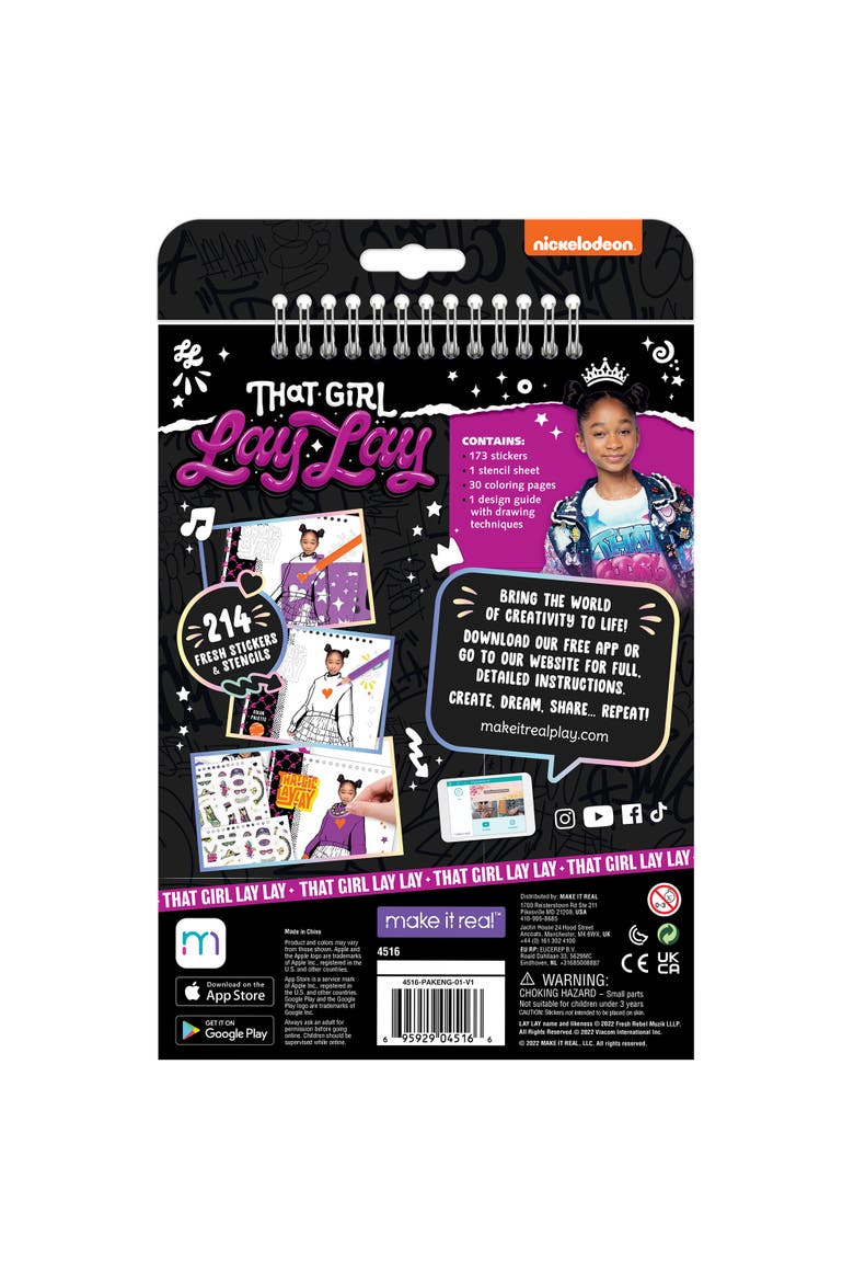 Make It Real That Girl Lay Lay Fashion Design Sketchbook Kit, Alternate, color, Multicolored