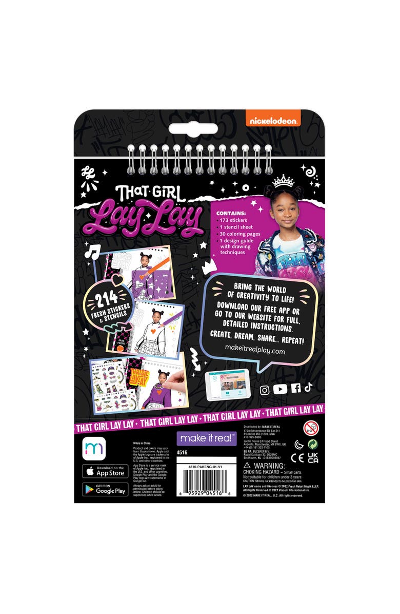 That Girl Lay Lay Make It Real That Girl Lay Lay Fashion Design Sketchbook Kit, Alternate, color, Multicolored