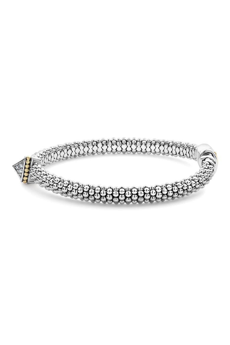 KSL Lux Diamond Pyramid Bracelet, Alternate, color, SILVER/ DIAMOND