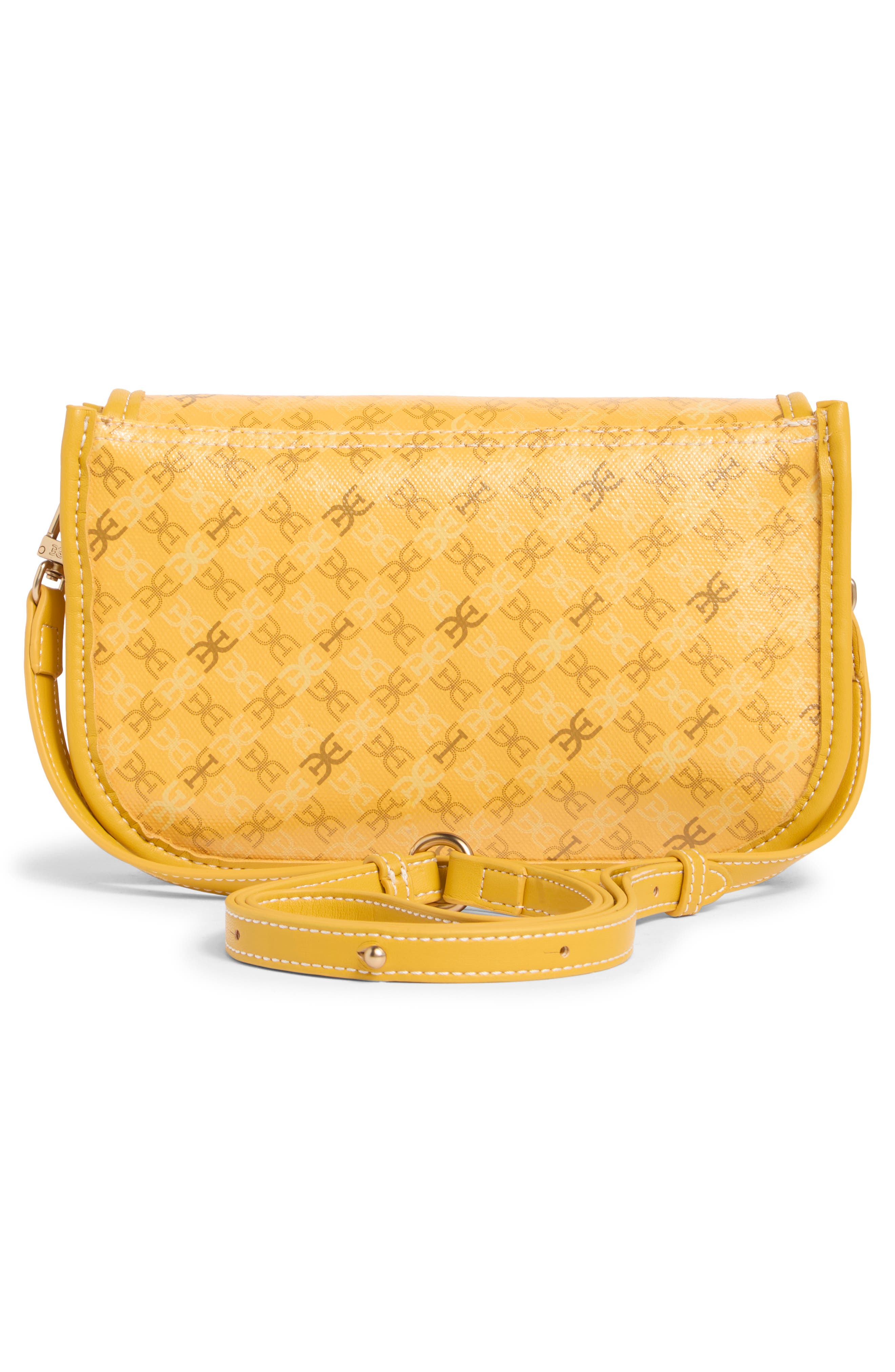 Sam Edelman Harper Monogram Crossbody Bag, Alternate, color, Yellow