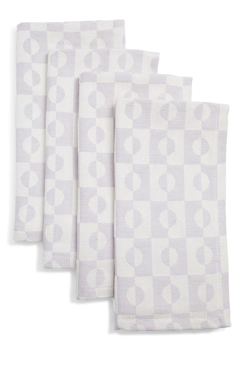 Moon Set of 4 Cotton Napkins, Main, color, MOON