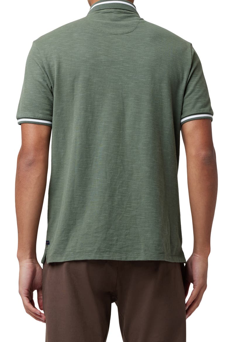 Match Point Tipped Slub Short Sleeve Polo, Alternate, color, CLOVER