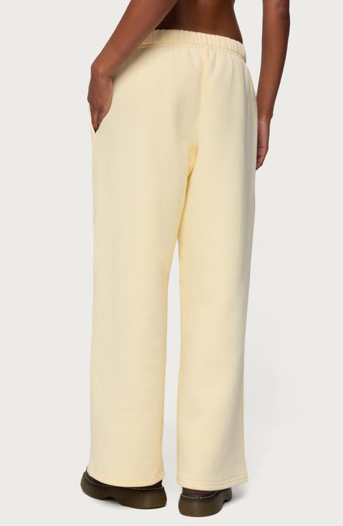 Edikted Wide Leg Sweatpants In Neutral