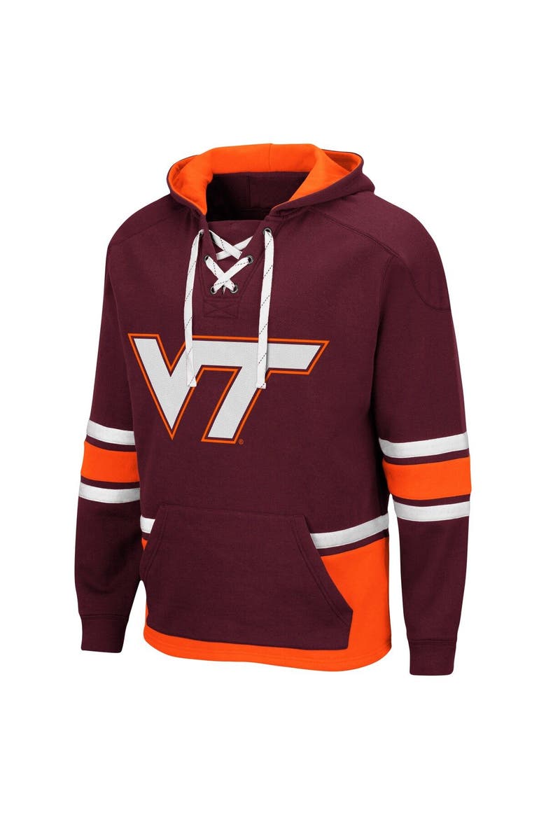 Men's Colosseum Maroon Virginia Tech Hokies Lace Up 3.0 Pullover Hoodie, Alternate, color, Maroon