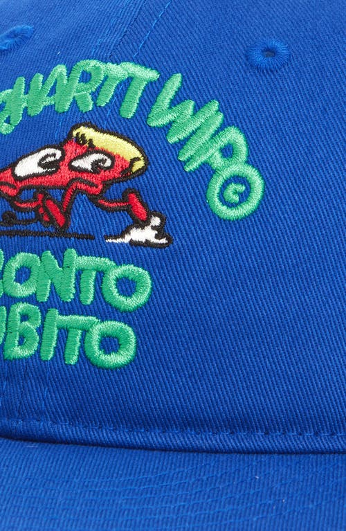 Carhartt Work In Progress Pronto Cotton Twill Adjustable Baseball Cap In Blue