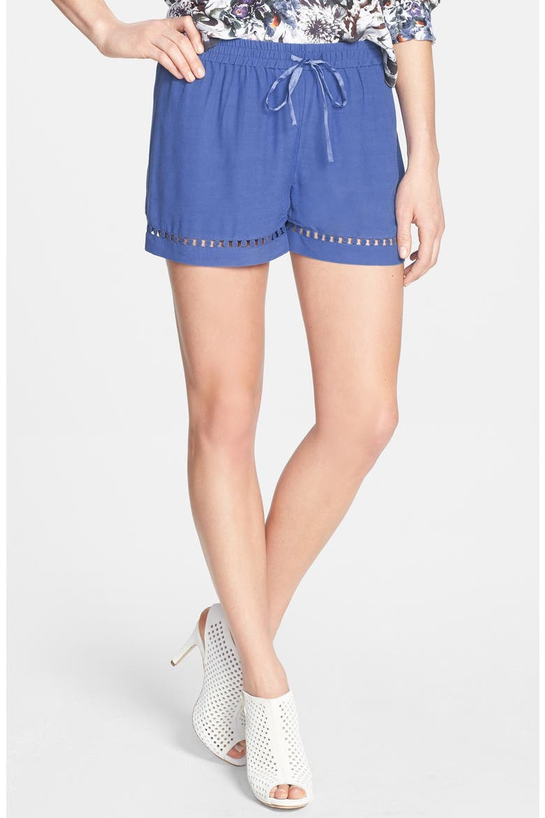 Embroidered Circle Shorts, Main, color, ARUBA