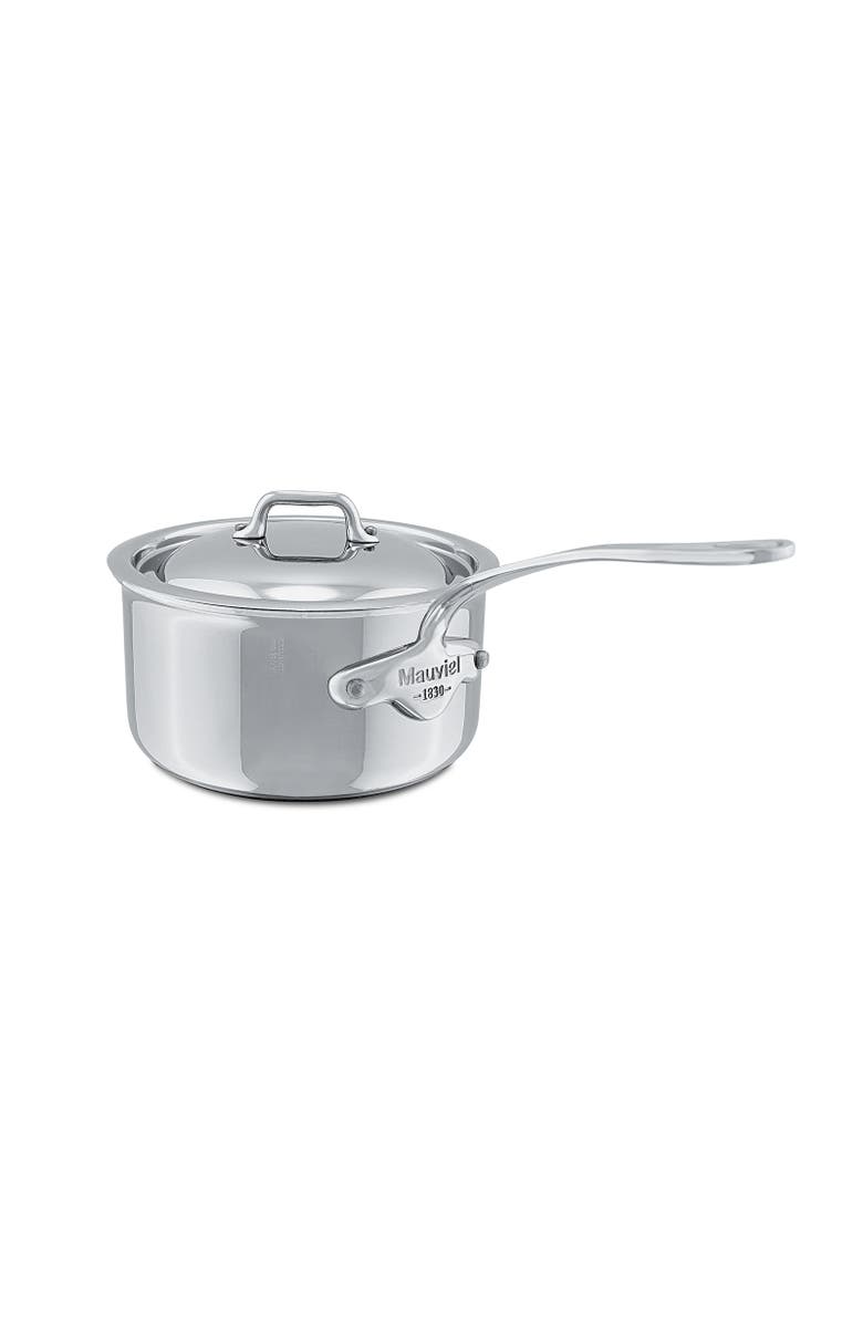 Mauviel M'Cook 1.9 qt Stainless Steel Saucepan & Lid, Alternate, color, Silver