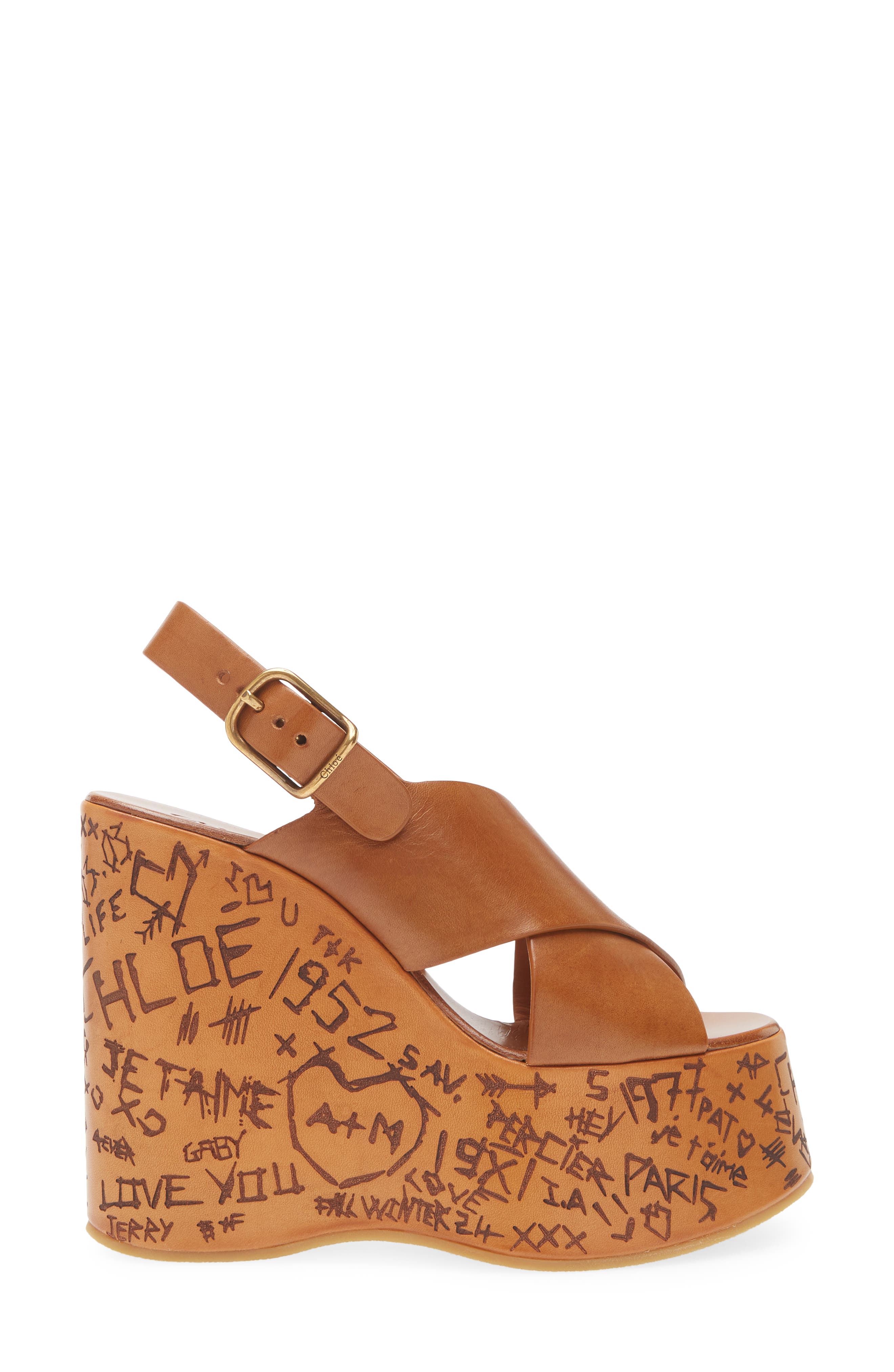 Maxime Wedge Sandal, Alternate, color, 27T GINGER BROWN