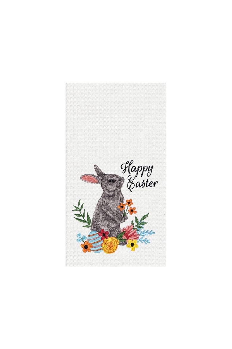 Happy Easter Bunny Towel, Main, color, White