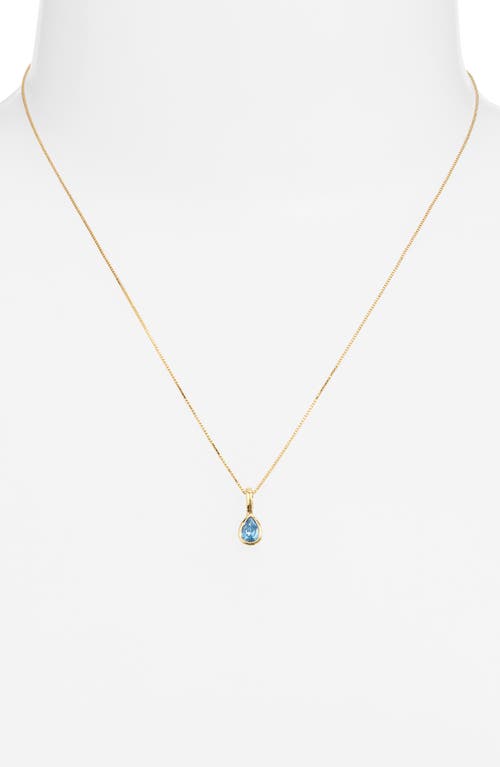 Set & Stones Teardrop Birthstone Pendant Necklace