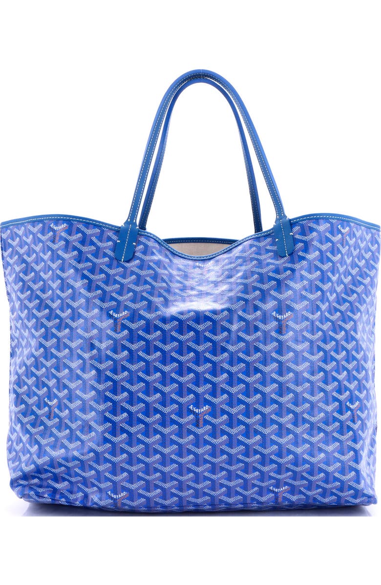 Pre-Owned Goyard Saint Louis Tote Coated Canvas GM, Main, color, Blue