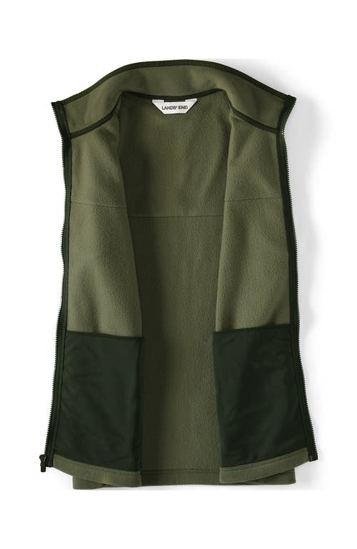 Lands' End Anyweather Raindefense Fleece Vest In Green